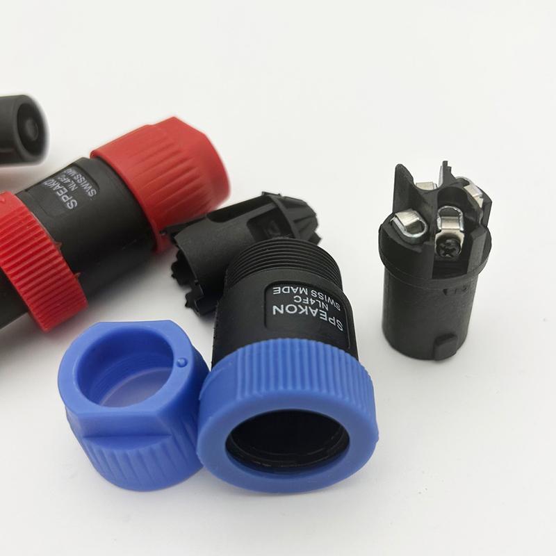 1Pcs Nl4Fc 4Pins Professional Speakon Male Plug Compatible Audio Speaker Audio Amplifier Cable Connector Professional Plug