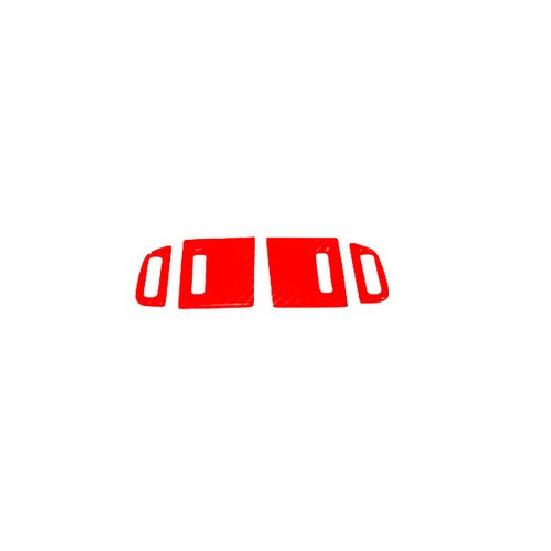 Car Console Side Outlet Vent Frame Cover 4* For Ford Explorer 20- Bright Red