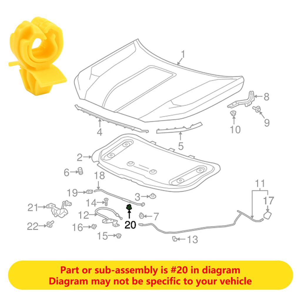 2X зажимы для троса капота для Opel Corsa DE, крепежный держатель, стопор, заклепка, крепеж, стойка стойки, фиксатор стойки, замена