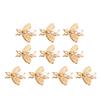 10 Pcs Bee Shape Clasp Turn Lock Light Gold Pearl Bee Shape Twist Lock Buckle For Purse Handbag