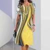 New Women's Pattern Printed Summer Elegant Dress Femle Short Sleeved Dress Fashionable Oversized Clothing