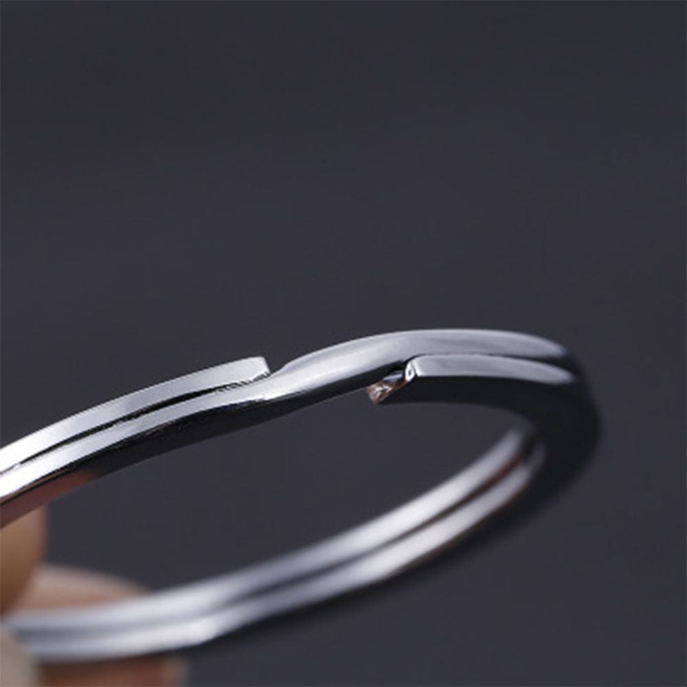 10Pcs/Pack 25/28/30/32mm Clasps Pocket Keychain Split Key Ring Stainless Steel Chain Loop