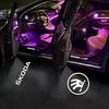 AHUQ1 2Pcs For Skoda Accessories 2004-2024 Kodiaq Karoq VRS Octavia 2 3 A5 A7 MK2 MK3 Superb 3V 3T B6 B8 Car LED Door Projector Light