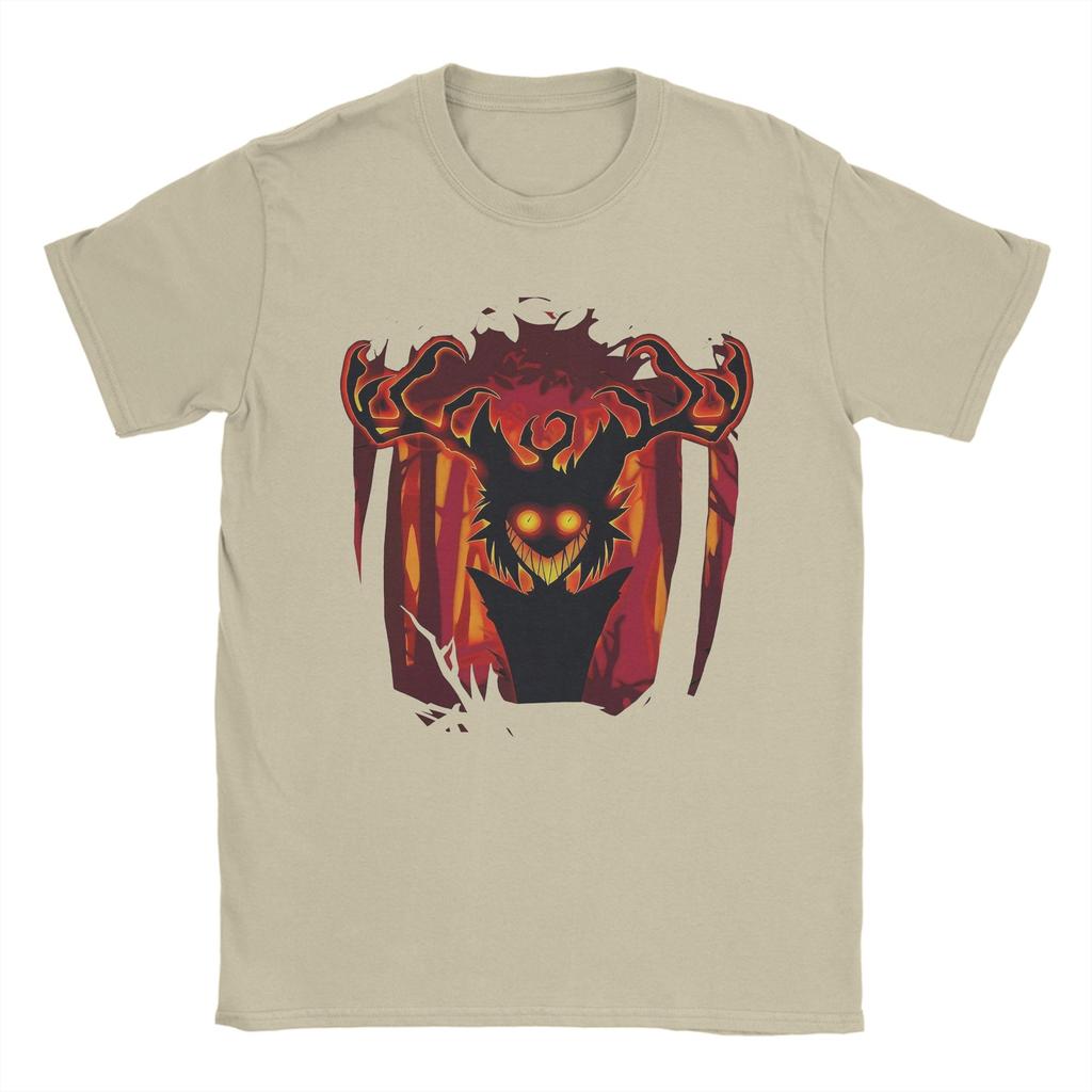 Аластор Демон-Олень Хазбин Отель Футболка для Мужчин Безумная 100% Хлопковая Футболка Круглый Вырез Короткий Рукав Футболка Подарок на День Рождения Топы