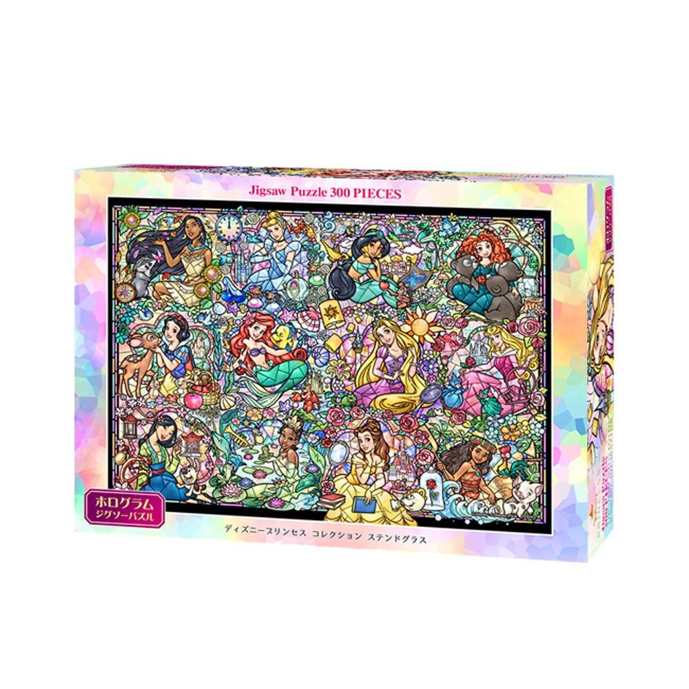 Tenyo Disney Princess Stained Glass Collection Jigsaw Puzzle, 300 Pieces, D-300-057