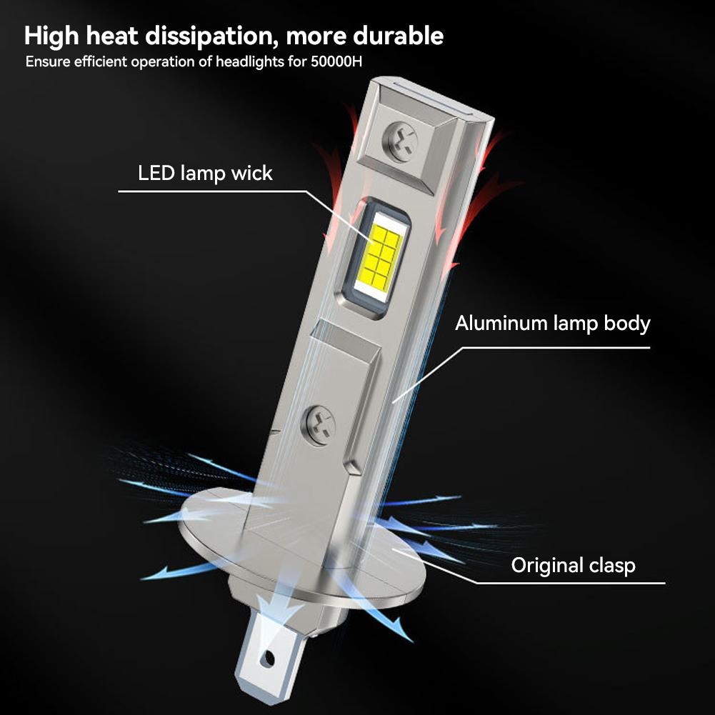 1 шт. H1 H3 H7 автомобильная светодиодная лампа для фар 50 Вт CSP автомобильная фара без вентилятора авто диодные противотуманные фары 12 В 6000 К