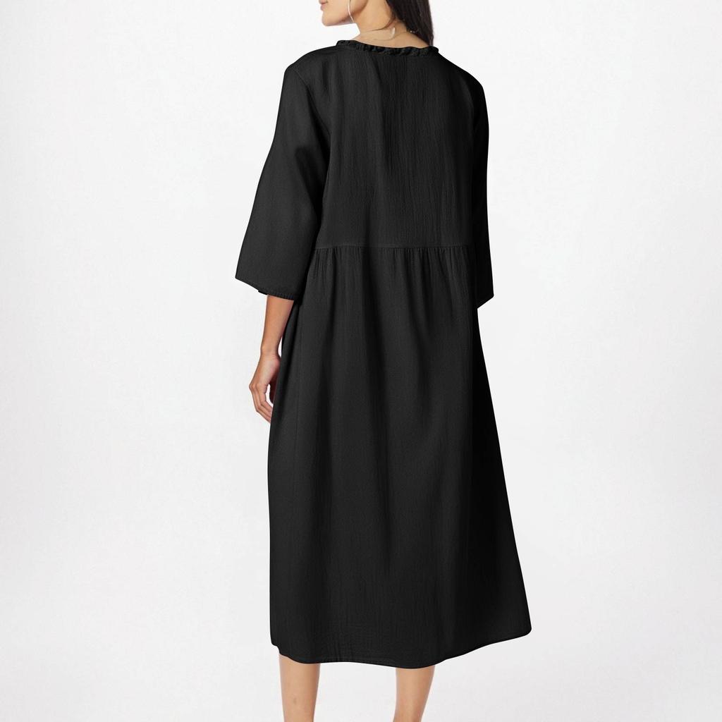 Женские однотонные нестандартные платья с воротником-рубашкой и перекрученными пуговицами, повседневные платья