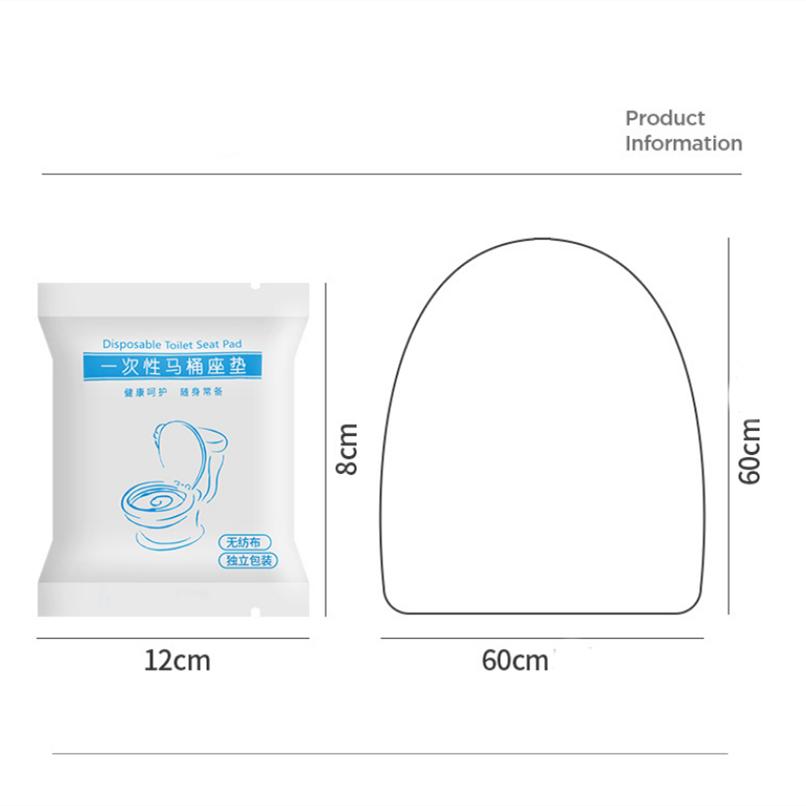 10 шт./компл. Портативный одноразовый чехол для сиденья унитаза, дорожная бумажная подкладка, двухслойная толстая нетканая подушка, аксессуары для ванной комнаты