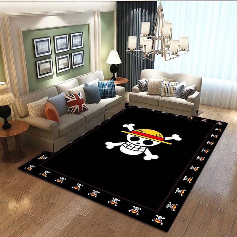 3D-печатный милый коврик с персонажами мультфильма ONE PIECE, подходит для гостиной, спальни, под стол, прихожей, детская нескользящая напольная подстилка,