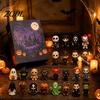 Festive Desktop Decoration Halloween Advent Calendar 2026, 24 Days Countdown with 2D Flat Family Fun Games Acrylic Mini Figures, Collectible Surprise