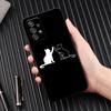 Забавный Милый Кот Лайн-Арт Чехол для Телефона Для Samsung Galaxy A57 A56 A37 A55 A36 A26 A54 A52 A35 A34 A25 A17 A16 A15 A07 A06 Мягкий Чехол