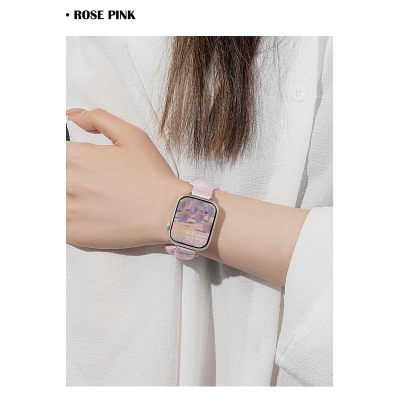 INS Шифоновый Ледяной Шелк Эластичный Ремешок-Скранч для Samsung Galaxy Fit3 SM-R390 Тонкий Девичий Браслет-Петля для Galaxy Fit 3