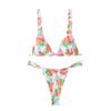 European and American women's new split sexy printed bikini double-sided wearable suspender multi-color hot spring beach swimsuit
