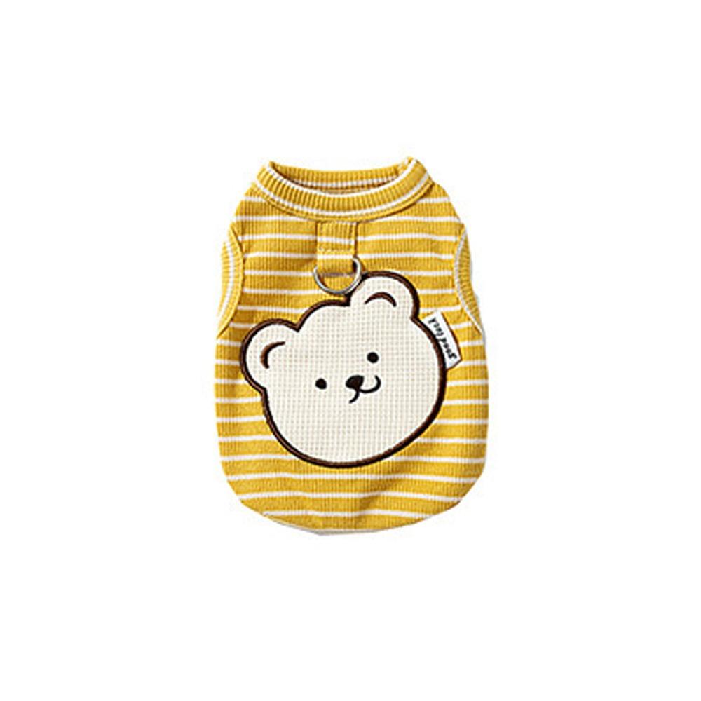 Summer Thin Pet Vest Bear Striped Pet Pullover Creative Dog T-shirt  Four Seasons