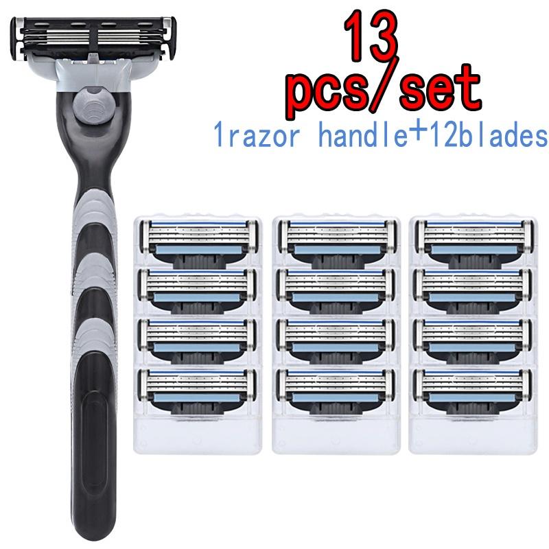 Мужская 3-слойная бритва, высококачественное лезвие для мужской укладки волос для держателя бритвы