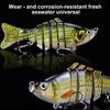 1/2/3/5Pcs 10CM/15.5G Multi-Jointed Fishing Lure with Hooks Realistic 7-Section Swimbait Plastic Artificial Bait Freshwater Saltwater Accessories