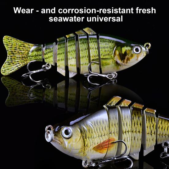 1/2/3/5Pcs 10CM/15.5G Multi-Jointed Fishing Lure with Hooks Realistic 7-Section Swimbait Plastic Artificial Bait Freshwater Saltwater Accessories