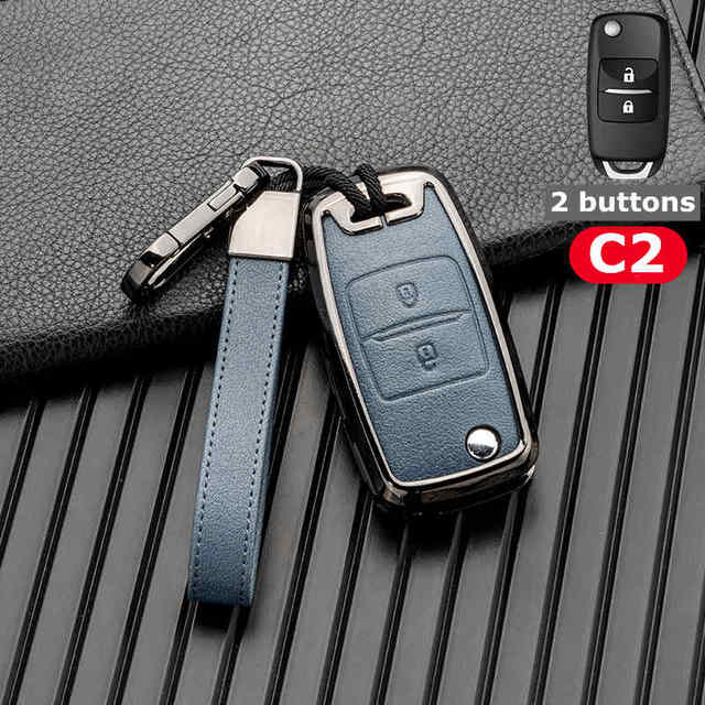 Zinc Alloy Leather Car Key Cover Shell For Changan CS35PLUS CS55PLUS CS75PLUS 2019 keyProtective Case Accessories Keychain