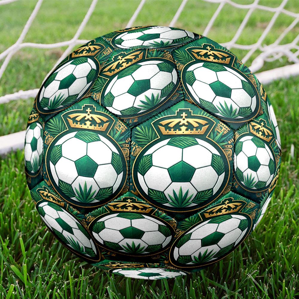 Club Santos Laguna Print Size 5 Soccer Ball, Standard Match Football for Sports Game and Team Practice, Ideal Gift for Soccer Fans