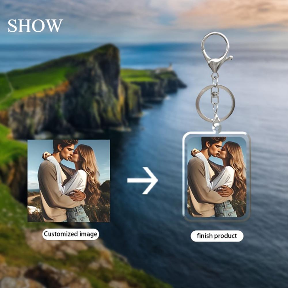 Customized Picture Women's Pendant, Acrylic Pendant,couple keychain,Easter Gift, Valentine's Day Gift,suitable for Couples, Anniversary Gift,