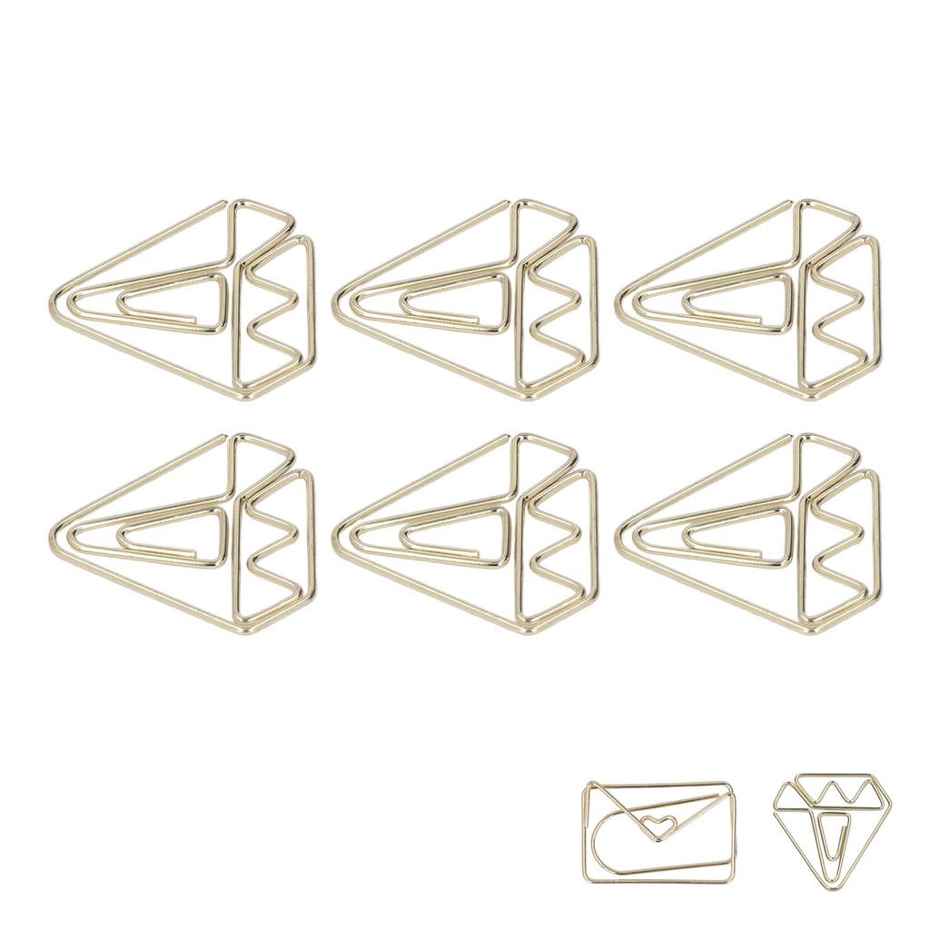 100 шт. Металлические скрепки для бумаги, золотистые, гальванические, антикоррозийные, нескользящие, с держателем
