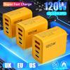 120 Вт C PD Быстрая зарядка 4 порта Зарядное устройство 3.0 Type C USB Зарядные устройства для телефонов Адаптер быстрой зарядки Для iPhone Samsung Xiaomi Huawei