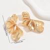 Flower earrings, multi-layer petal alloy personalized earrings, suitable for parties, dates, and daily casual wear