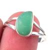 Кольцо из чистого серебра 925 пробы с натуральным хризопразом, размер 9, a1P35
