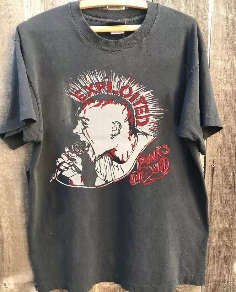 Футболка The Exploited, Угольная футболка The Exploited Унисекс Мужская Женская S-5XL Унисекс Футболка