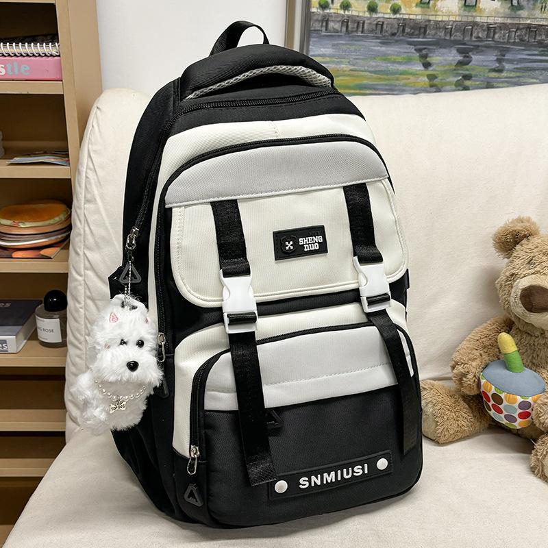 Детский школьный рюкзак, для учеников начальной школы и девочек-подростков, с цветовой блокировкой, высококачественный грязеотталкивающий рюкзак, модный рюкзак.