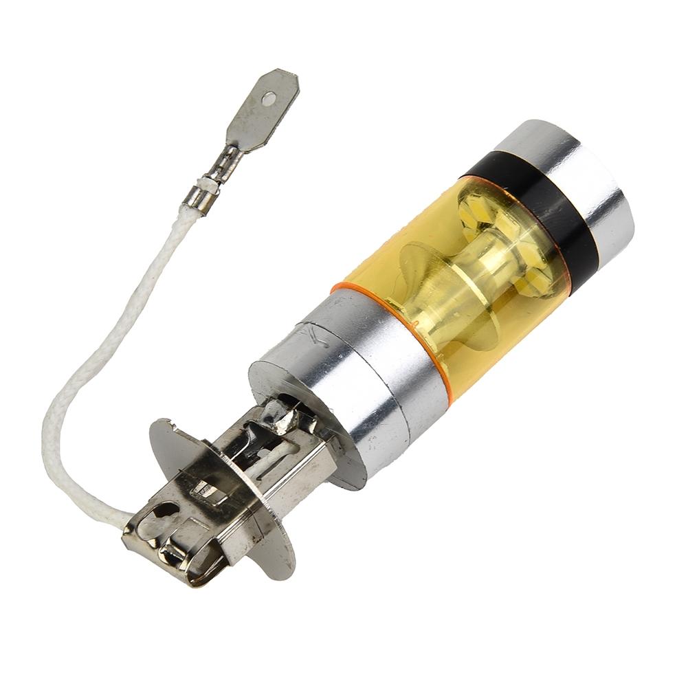 Желтые светодиодные лампы 12-24В Алюминиевый сплав 4300К Замена H3 100Вт 2828SMD