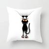 Lovely Cartoon Black Cat Cushion Cover Pillow Cover Sofa Car Home Decoration Room Decoration 45*45cm