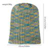 1pc Colorful Fleece Knitted Beanie Hat Double-layer Lining Skull Cap Winter Warm Couple Pile Pullover Cap Parent-child Bonnets