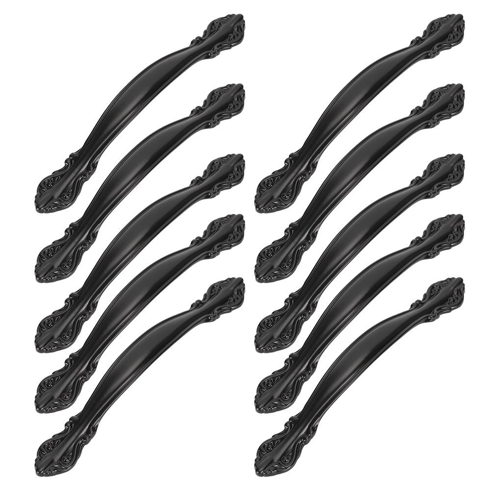 10 комплектов ручек для шкафа, простой стиль, 96 мм, ручки для дверей, для ящиков, офис, черные