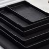 Easy To Use Black White Large Plastic Tray Plastic Rectangle Decorative Tray Multi-Purpose Bed Table Tray Kitchen