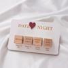 1/4Pcs Date Night Dice Couple Food Decision Wooden Dice Games with 12