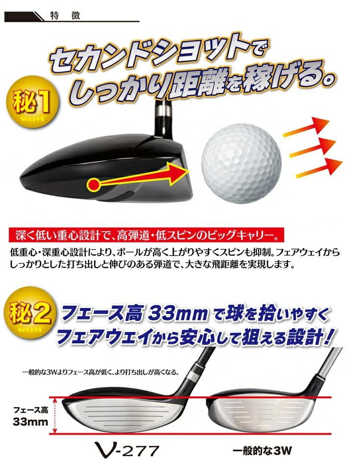 Lynx Golf PARALLAX V-277 Fairway Wood Driver, WC+H/C, 42-inch, S