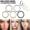 1Pc Hot Unisex Titanium Steel Hinged Segment Ear Helix Tragus Nose Hoop Lip Ring Piercing Septum