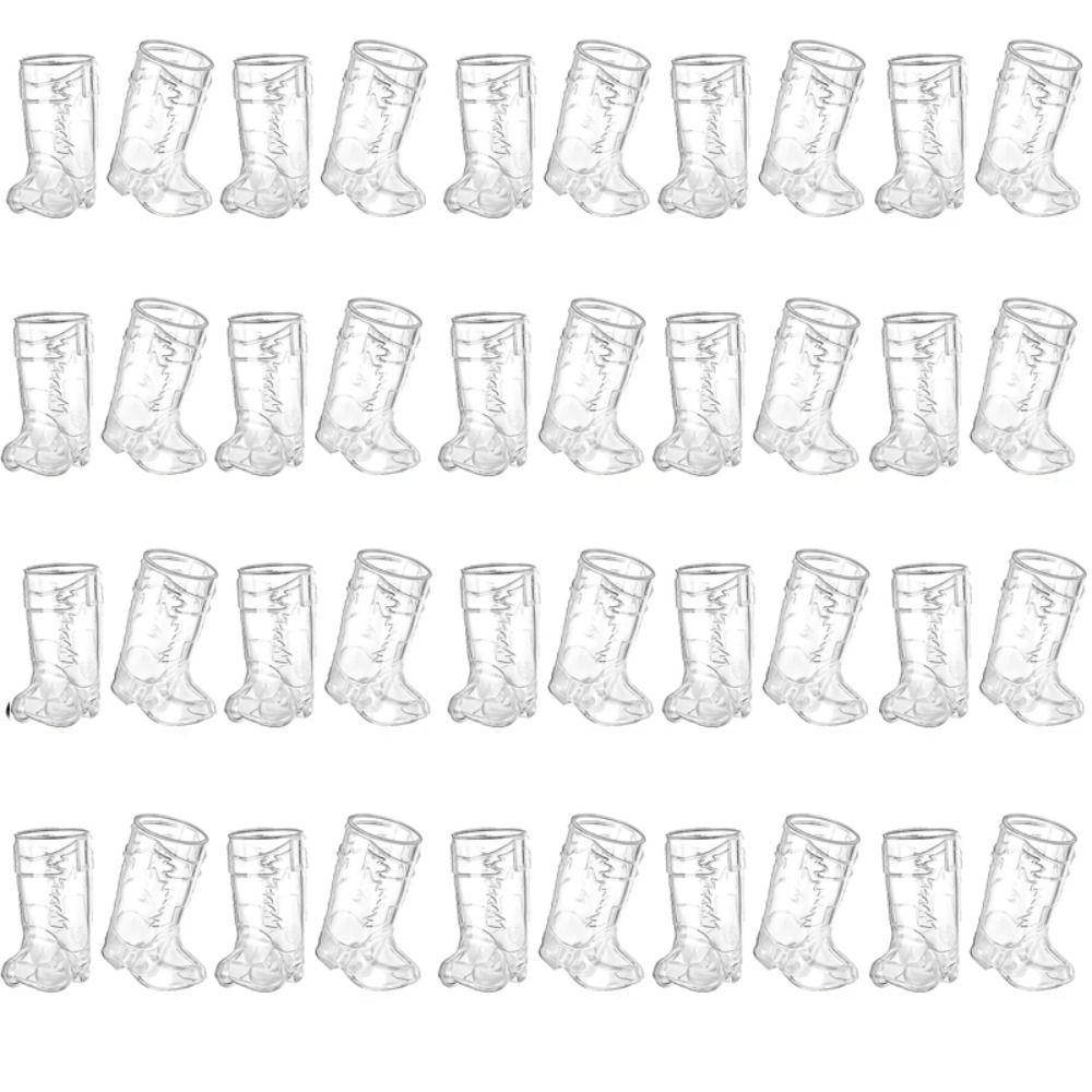 10Pcs Transparent Western Cowboy Glasses Plastic Shot Glasses Creative Beer Cup  Outdoor