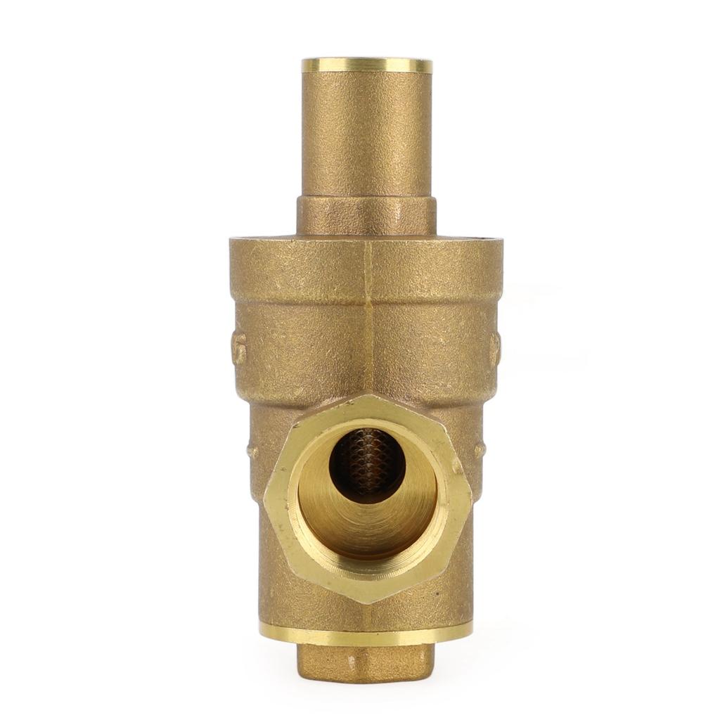 DN15 Brass Adjustable 1/2" Water Pressure Regulator Reducer With Gauge Meter
