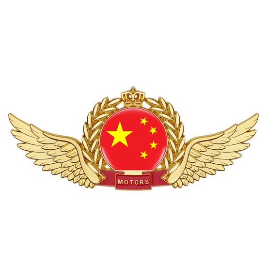 Delicate Car 3D Ornamental Waterproof Sticker Anti-rust Wing Crown National Flag 3D Emblem for Automobile