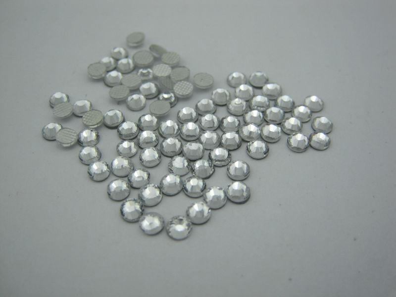 Eco-Friendly Flatback Glass Beads Garment Accessories Hot Fix Loose Rhinestones 12 Facets Round Multi-color