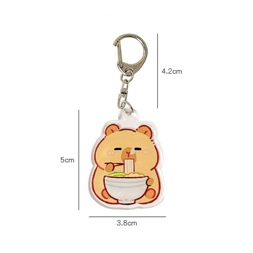New Kapibala Capybara Keyrings Acrylic Animal Cute Pendant Keys Accessories
