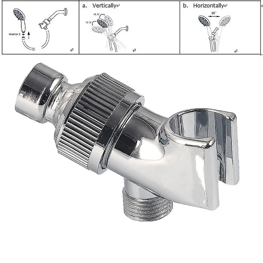 Universal Shower Head Holder Arm Mounted Adjustable Screwed On Bracket Bathroom