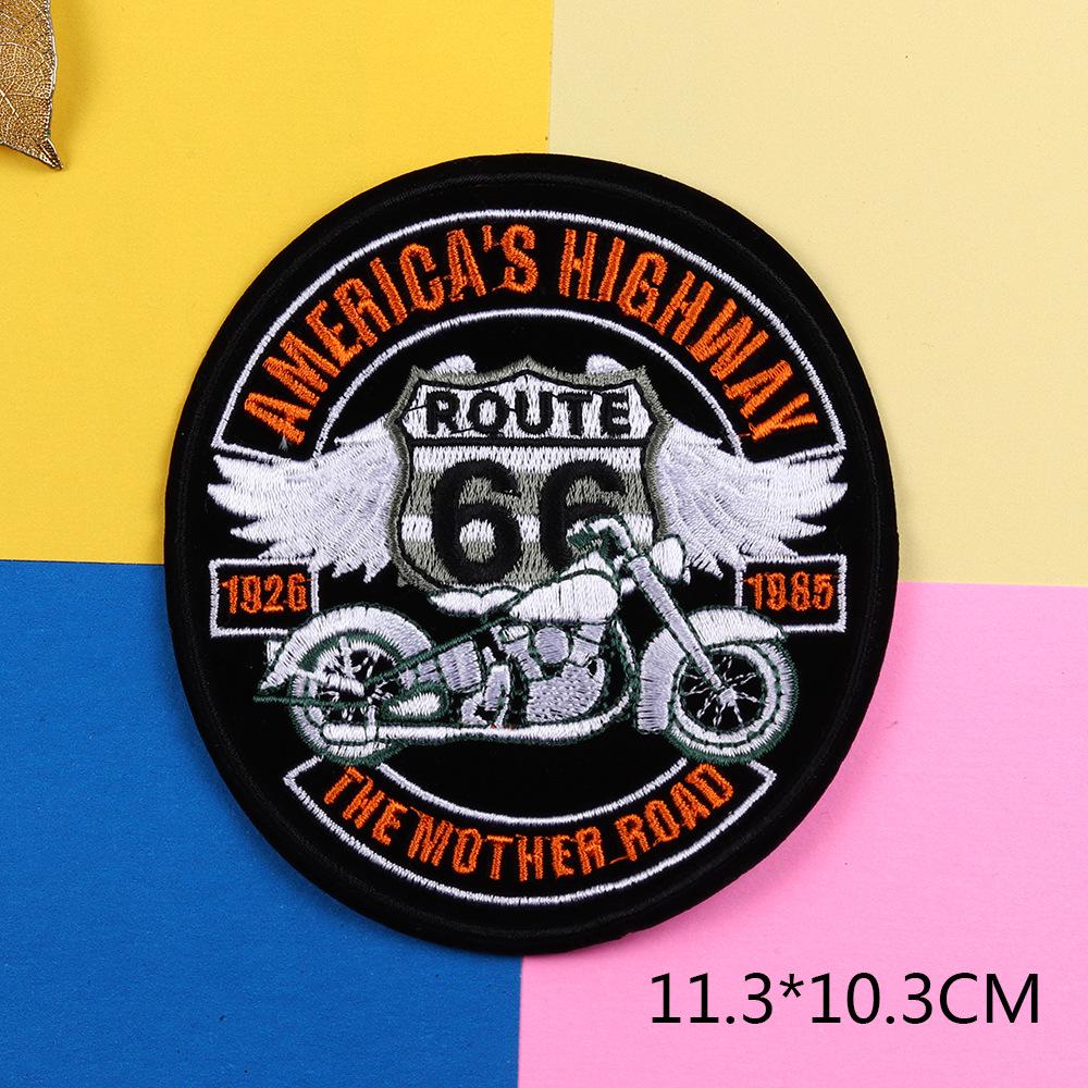 Мужская кожаная куртка в стиле панк для мотоцикла с вышитыми нашивками своими руками - дизайн с изображением орла и черепа