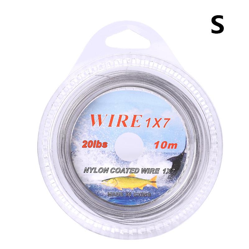 FTK Рыболовная леска из 7-прядной плетеной проволоки, 10 м, 10-60 фунтов