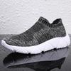 2025 Large Size Men's Shoes Popcorn Bottom Fly-woven Mesh Breathable Sports Running Shoes One-pedal Socks Men's Shoes