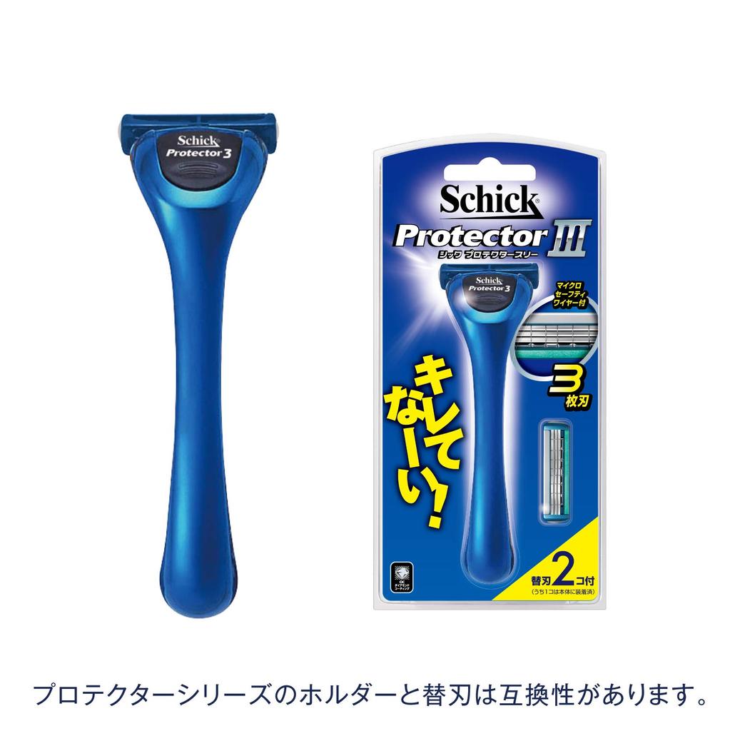Schick Protector Three 3 Blade Replacement Blades Shaving Razor (12 Pieces)