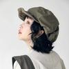 Big Head Circumference Retro Octagonal Hat Asymmetric Women Artist Hat Cloud Beret Cap Men