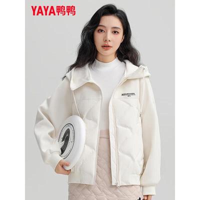 Женский пуховик с капюшоном YE4B604371A в двух тонах